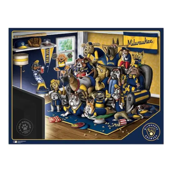 MLB Purebred Fans A Real Nailbiter 500 Piece Puzzle Milwaukee Brewers {5}