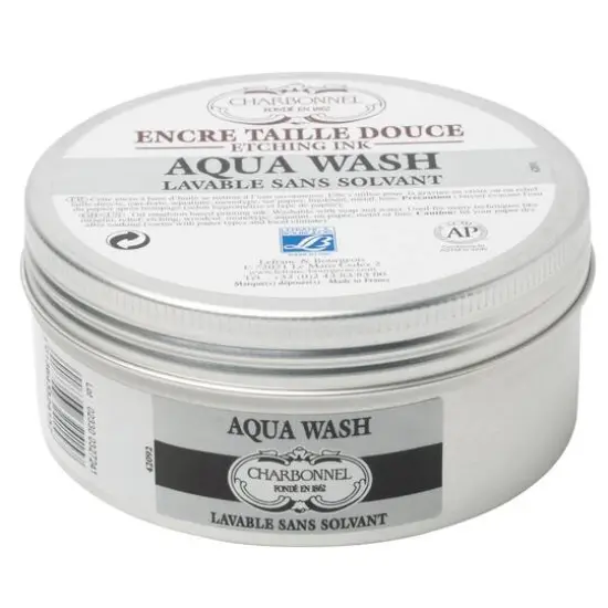 Charbonnel Aqua Wash Etching Ink, 150mL Pot Black Luxe {2}