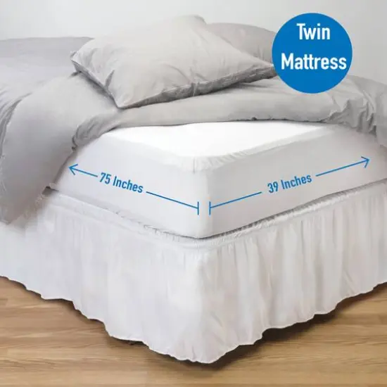 Home Details Deluxe Mattress Protector with Full Zippered Encasement, Twin {6}