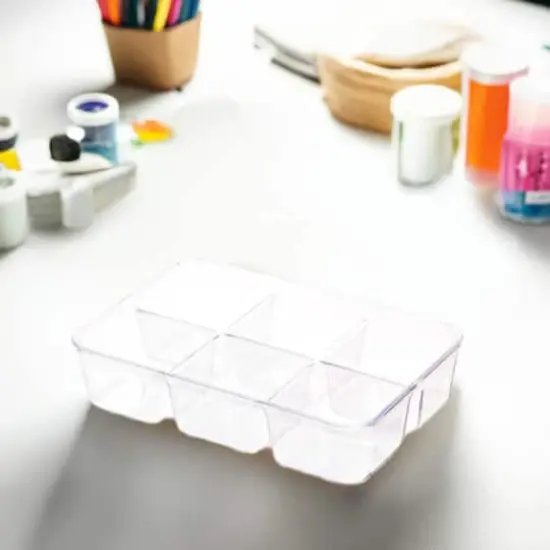iDesign 6 Compartment Plastic Drawer Organizer {4}