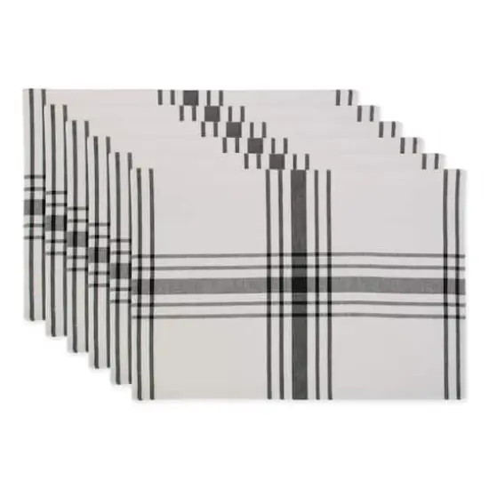 DII&reg; Home Sweet Farmhouse Black Cotton Placemats, 6ct. {1}