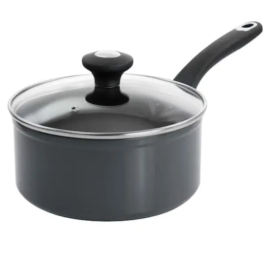 Martha Stewart Everyday Gray 3qt. Aluminum Saucepan with Lid {1}