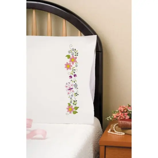 Tobin Spring Floral Stamped For Embroidery Pillowcase Set {1}