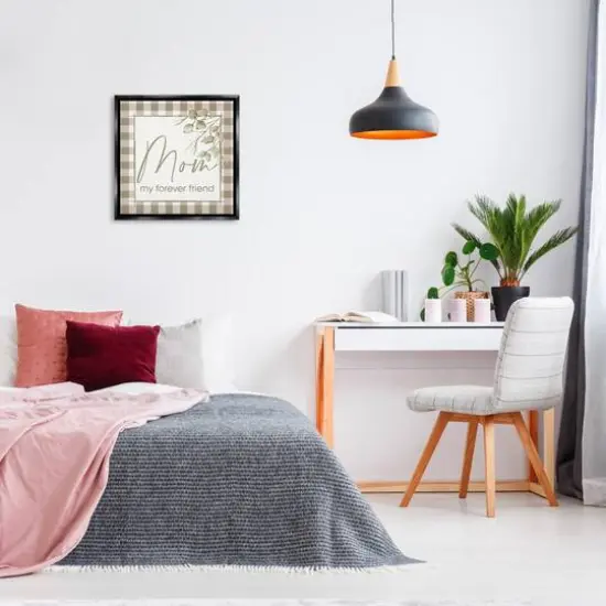Stupell Industries Mom My Forever Friend Floater Framed Art Black {3}