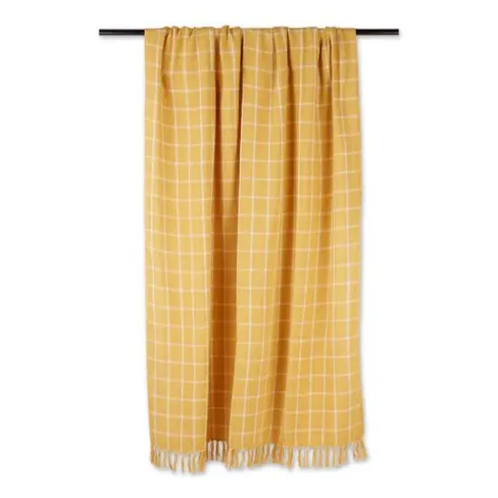 DII&reg; Checked Plaid Throw Honey Gold {4}