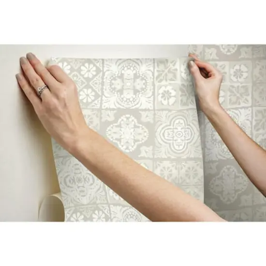 RoomMates Marrakesh Tile Peel & Stick Wallpaper Tan/Beige {11}
