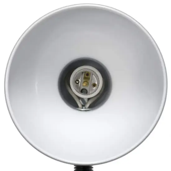 Simple Designs 14.5" Basic Metal Desk Lamp with Flexible Hose Neck Silver {7}