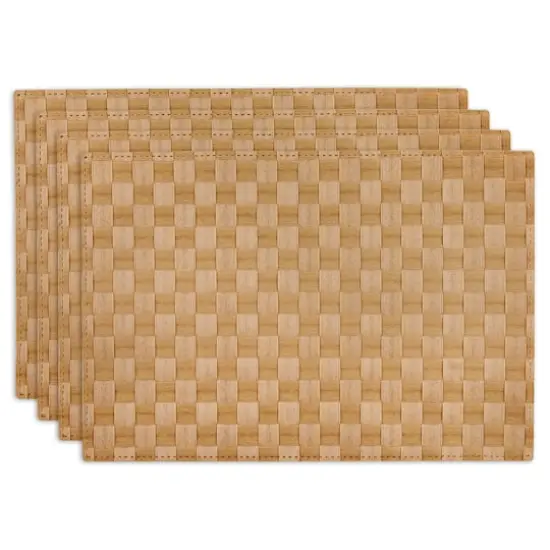 DII&reg; Reversible Basket Weave Woven Placemats, 4ct. Natural {1}
