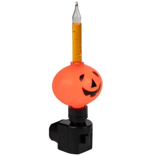 6.5" Jack-O-Lantern Halloween Bubble Night Light {5}