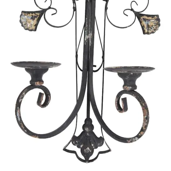 Black Iron French Country Wall Decor, 24" x 16" x 6" {5}
