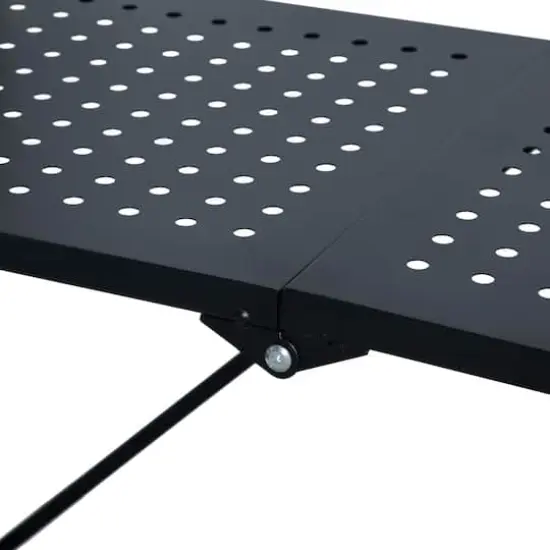 Organize It All Black 4-Tier Foldable Metal Rack with Wheels {5}