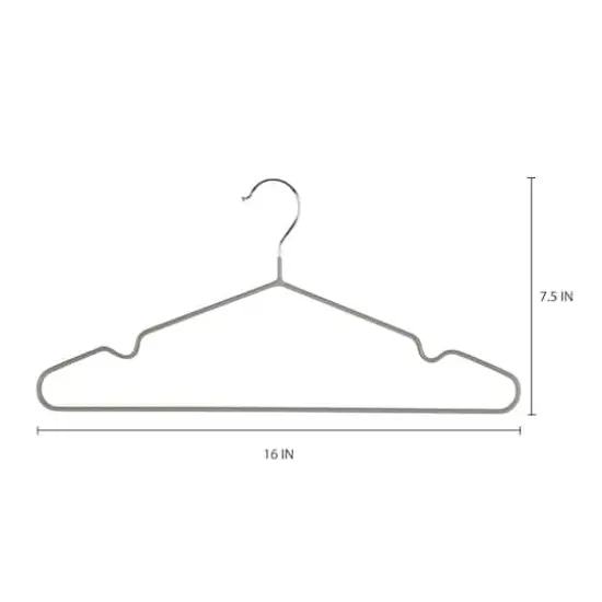 Simplify Metal Hangers, 12ct. Gray {5}