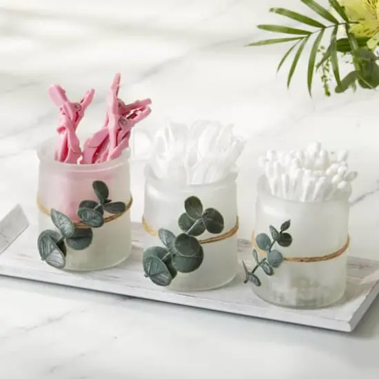 Kate Aspen 4 Piece Frosted Votive & Tray Set {5}