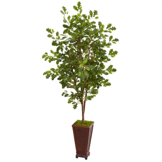 6.2ft. Oak Artificial Tree in Decorative Planter {1}