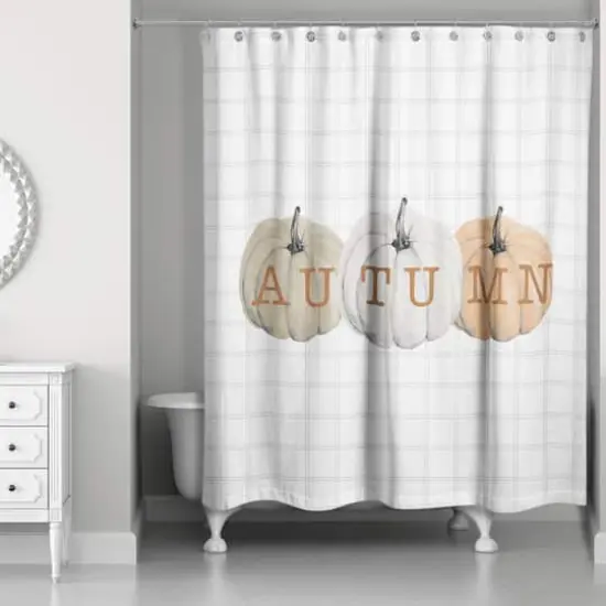 Autumn Pumpkins Shower Curtain {3}