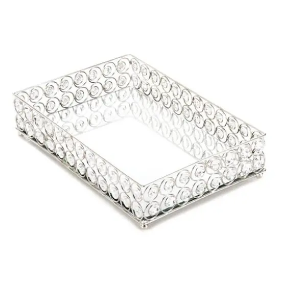 13" Shimmer Rectangular Jeweled Tray {1}