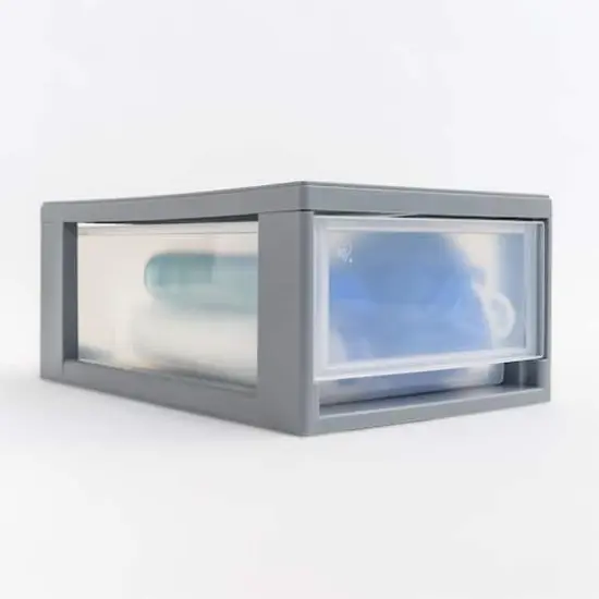 Iris&reg; Gray Small Stacking Drawer, 5 Pack {10}