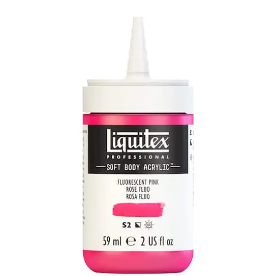 Liquitex&reg; Professional Soft Body Acrylic Bottle, 2oz. Fluorescent Pink {9}