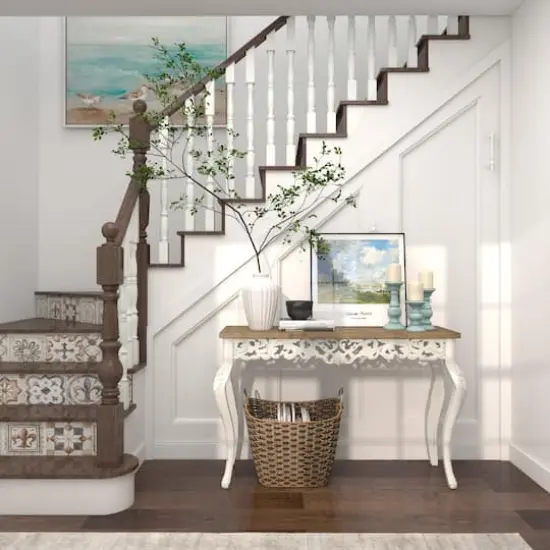 Mango Wood Traditional Candle Holder Set Light Blue {12}