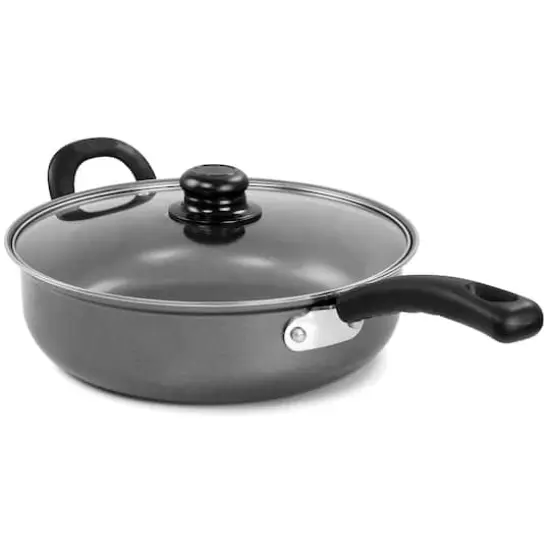 Gibson&reg; Everyday 11" Gray Highberry Chicken Fryer with Lid {3}