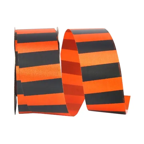 JAM Paper 1.375'' x 25yd. Fall Cabana Stripe Ribbon {1}