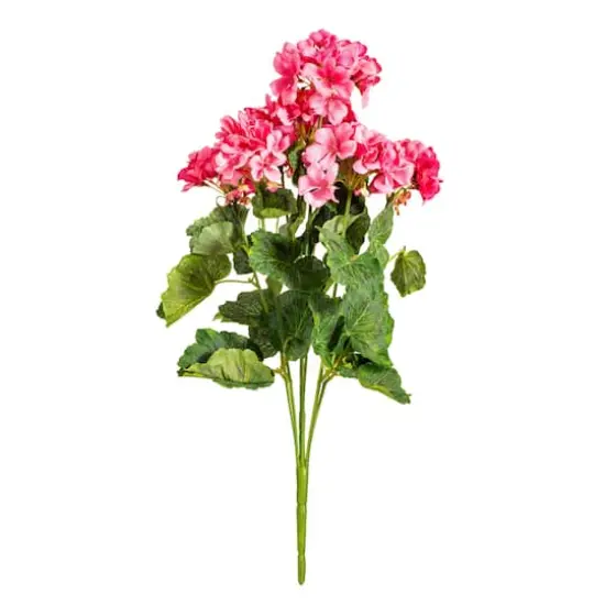 Artificial Coral Geranium Bush {1}