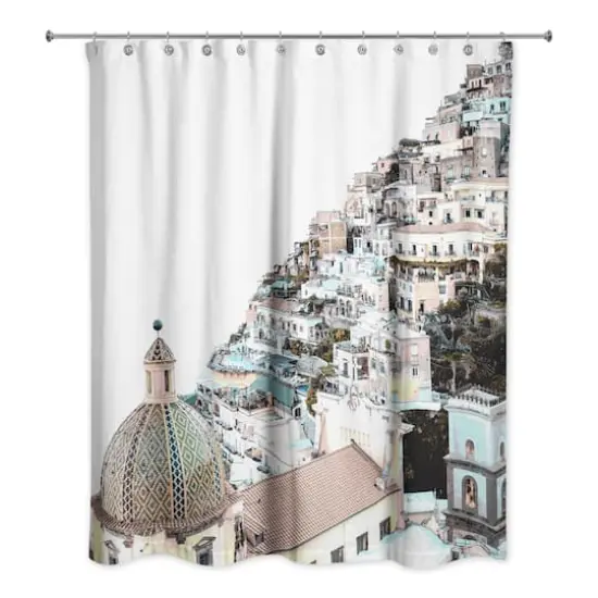 Colorful Greece 71" x 74" Shower Curtain {1}