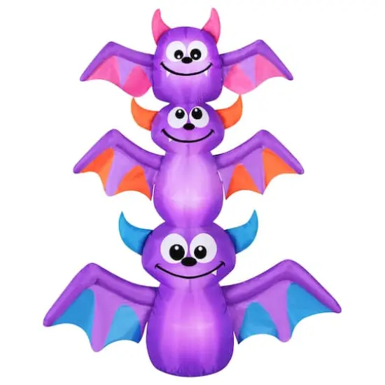 6ft. Airflowz Inflatable Halloween Bat Stack {1}
