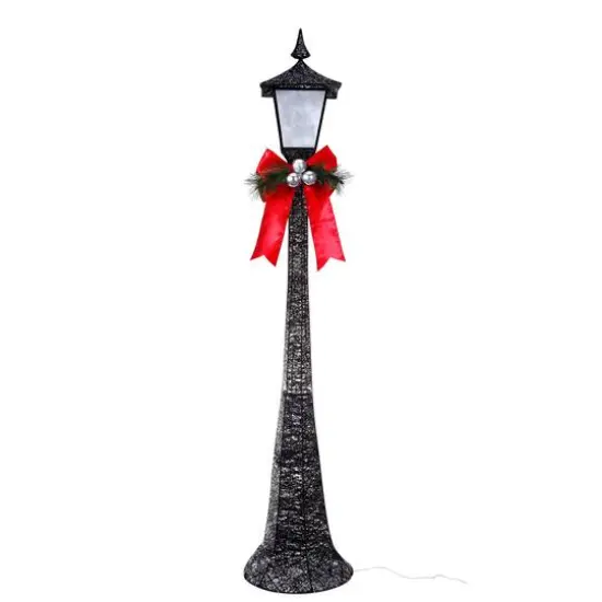 Haute Decor 60" Black Victorian Lamppost Pre-Lit LED Christmas Yard D&eacute;cor {4}