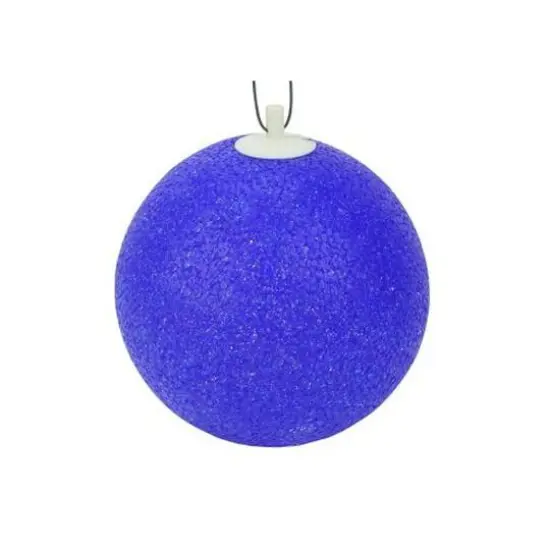 7" Blue Shimmering Sphere Mini Ball Outdoor Decorative Patio Christmas String Lights {4}