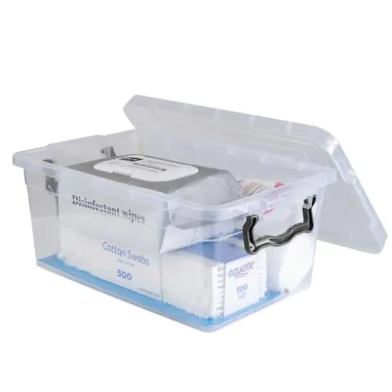 Simplify 1.75L Clear Stackable Storage Bin with Handle {4}