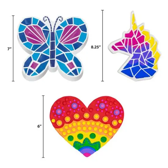 Creative Roots&reg; Paint Your Own Stepping Stones Multipack with Butterfly, Unicorn & Heart Stepping Stones {4}