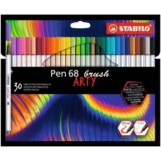 STABILO&reg; Pen 68 Brush ARTY 30-Color Marker Set {1}