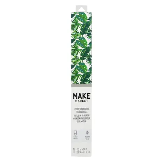 12" x 20ft. Tropical Leaves Hydro Sublimation Transfer Sheet by Make Market&reg; {3}