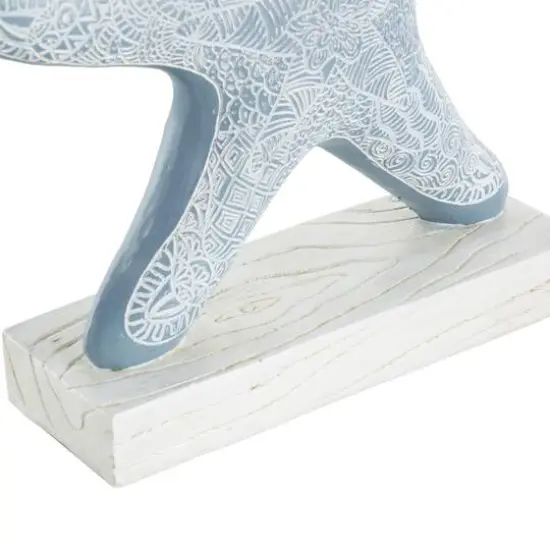 14" Blue Starfish Stacked Sculpture {6}