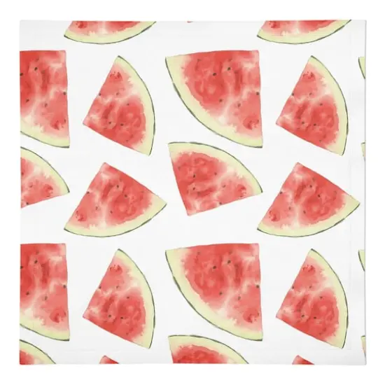 Watermelon Pattern 10" x 10" Cotton Twill Napkin {1}