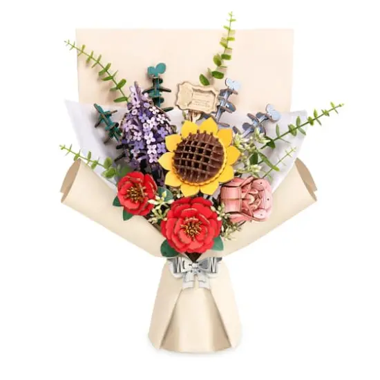 Rowood Wooden Flower Bouquet 3D Wooden Puzzle {1}