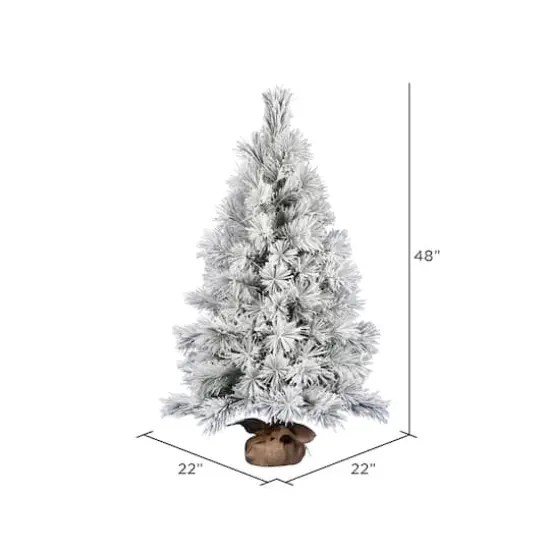 48" Unlit Frosted Beckett Pine Artificial Christmas Tree {4}