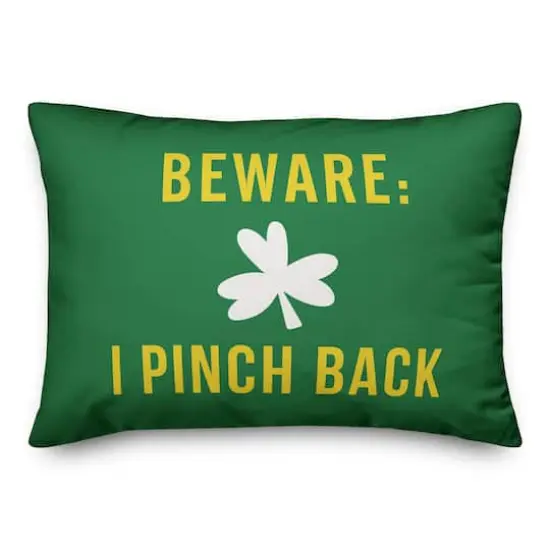 Beware: I Pinch Back Throw Pillow {1}