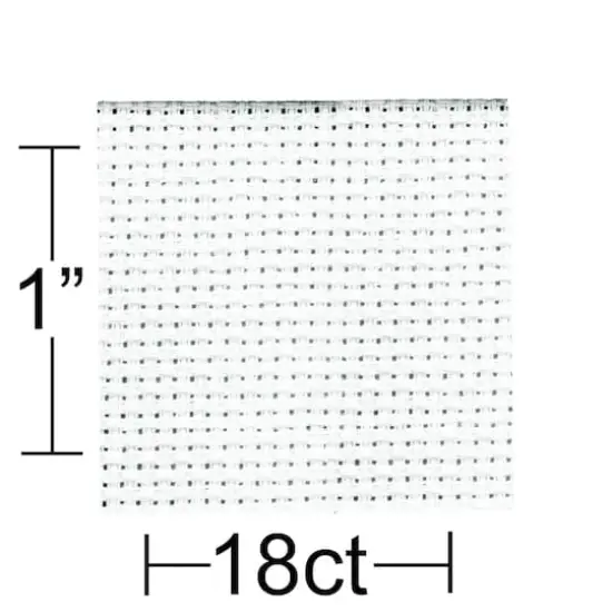 Essentials by Leisure Arts 18 Count Aida Cloth, 30" x 36" White {1}