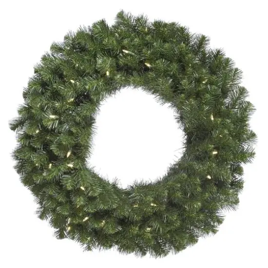 42" Warm White LED Lights Douglas Fir Artificial Christmas Wreath {1}
