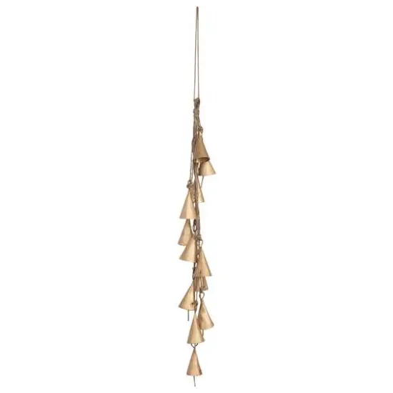 Hello Honey&reg; Antique Brass Finish Hanging Metal Bell Cluster {1}