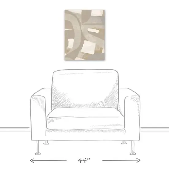 Abstract Layered Shapes Canvas Wall Art {6}