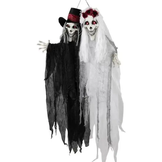 47" Lit Vampire Couple with Sound Halloween Decoration  {5}