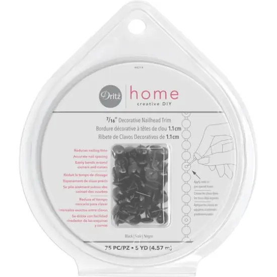 Dritz&reg; Home 7/16'' Decorative Nailhead Trim Black {3}