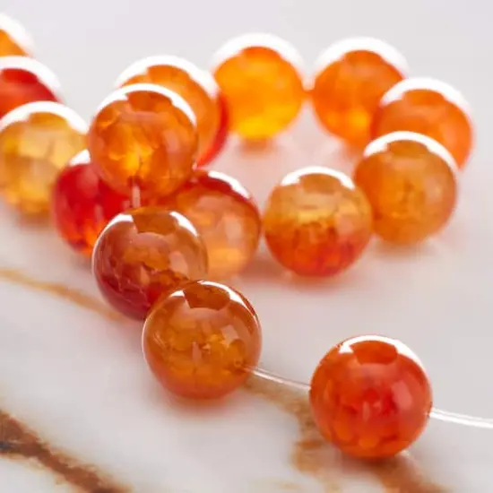Amber Dyed Fire Agate Round Beads, 10mm by Bead Landing&trade; {3}