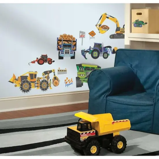 RoomMates Construction Vehicles Peel & Stick Wall Decals {1}