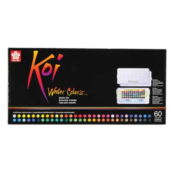 Koi&reg; Water Colors&trade; 60 Color Studio Sketch Box Set {1}