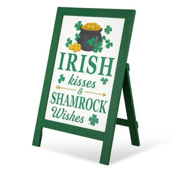 Glitzhome&reg; 24" St. Patrick'sWooden Porch Sign {7}