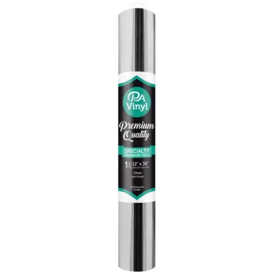 PA Vinyl Foil Permanent Adhesive Vinyl Silver {1}